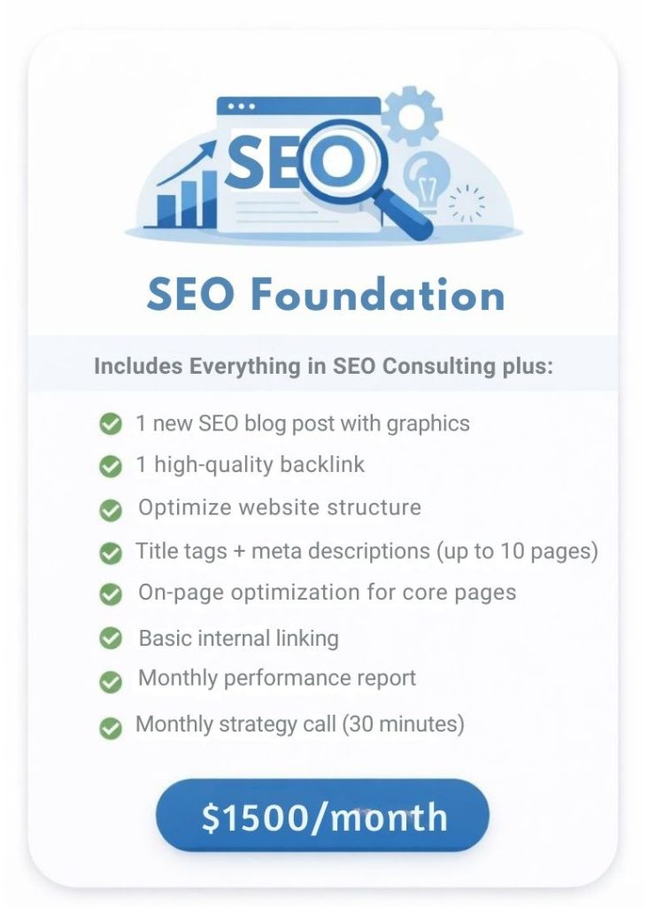 SEO service packages for small business