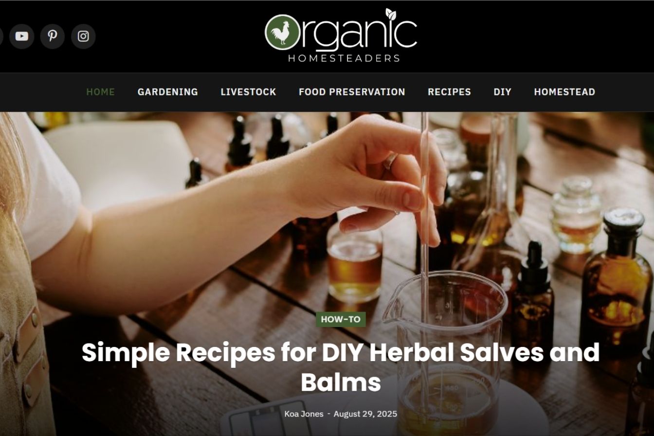 Organic Homesteaders website