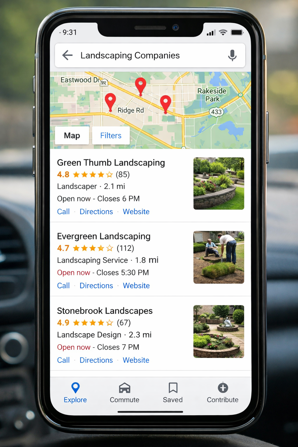 Google Maps local SEO map pack results on mobile